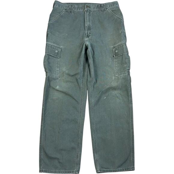 Carhartt Vintage Y2K Moss Green Utility Carpenter Pants - Picture 2 of 3